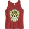 Cybertela Men's Dia De Los Muertos Sugar Skull Tank Top (Red, Small) view 1