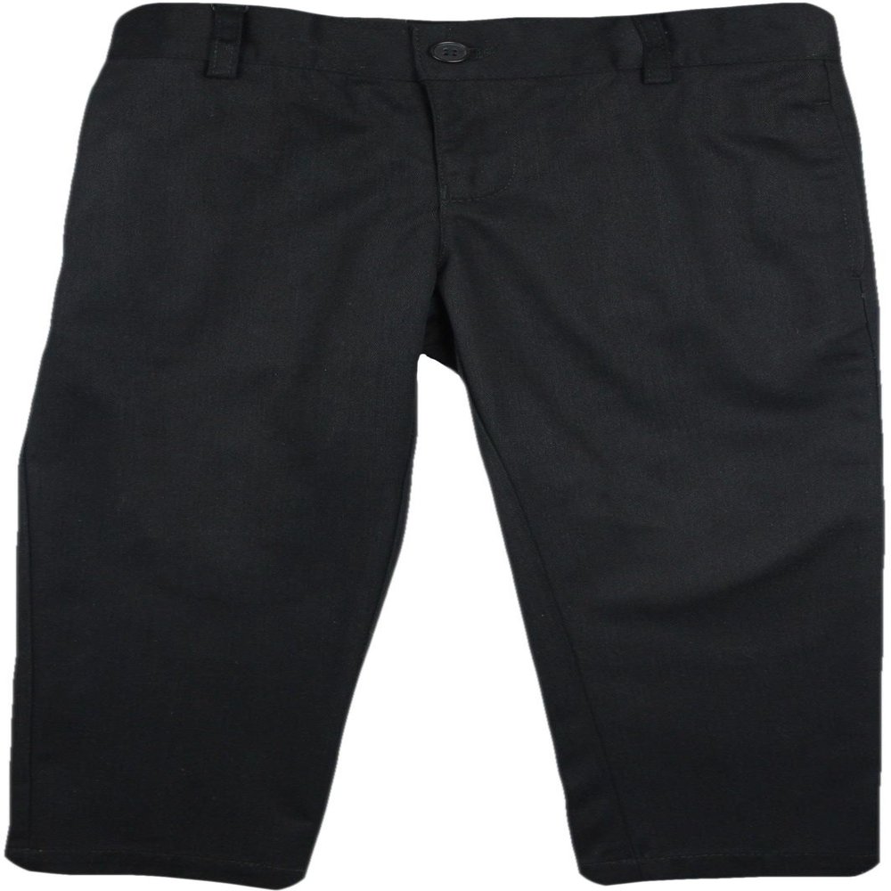 Armando Martillo Boys Brushed Cotton Flat Front Adjustable Waist Pants - Black, 3 Slim