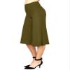 Made By Johnny MBJ WB876 Womens Knit Culottes Pants XXXXL Olive view 1