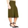 Made By Johnny MBJ WB876 Womens Knit Culottes Pants XXXXL Olive view 2