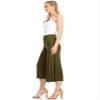 Made By Johnny MBJ WB876 Womens Knit Culottes Pants XXXXL Olive view 4