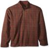 Arrow 1851 Men's Big Aberdeen Long Sleeve Sweater Fleece 1/4 Button Mock Pullover, Dark Sienna, X-Large Tall view 1