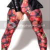 Sister Amy Women's Digital Animal Printed Ankle Elastic Tights Legging Strawberry US M view 3
