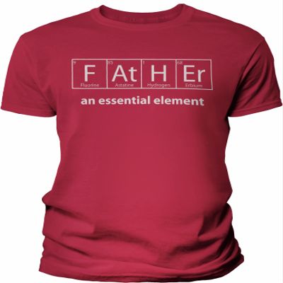 Father an Essential Element - Science Dad Shirt for Men - F/Red-2X