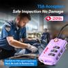 Forge TSA Approved Luggage Locks, Re-settable Combination with Alloy Body, Purple 4 Locks. view 2