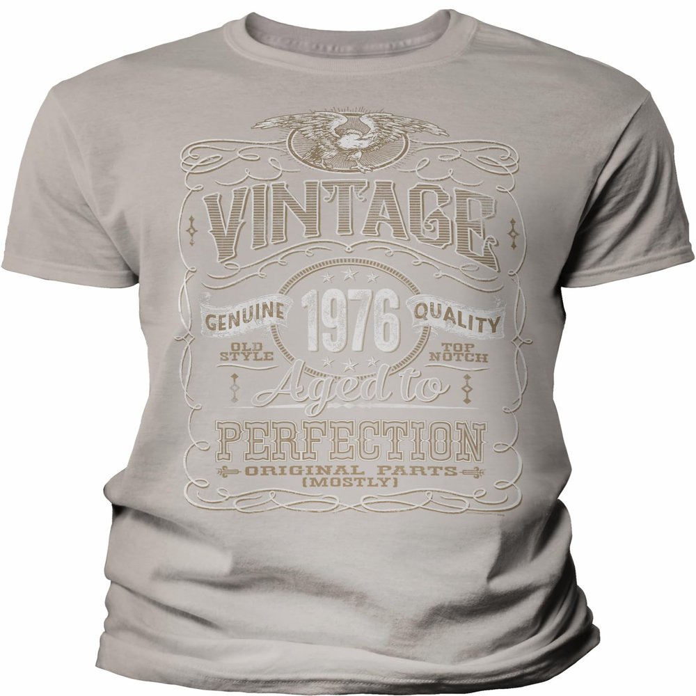 50th Birthday Gift Shirt for Men - Vintage 1976 Aged to Perfection - Sand-004-XL