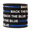 80 Adult and 20 Youth Back The Blue Thin Blue Line Wristbands view 2