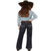 Wrangler Girls' Stretch Boot Cut Jean, Dark Blue, 10 Slim view 1