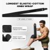 DMoose Fitness Knee Wraps for Weightlifting (Pair)  78 Gym Brace Straps for Joint Stability & Pain Relief - Perfect for Squats & Working Out - USPA Approved Knee Wrap Supports for Men and Women view 4