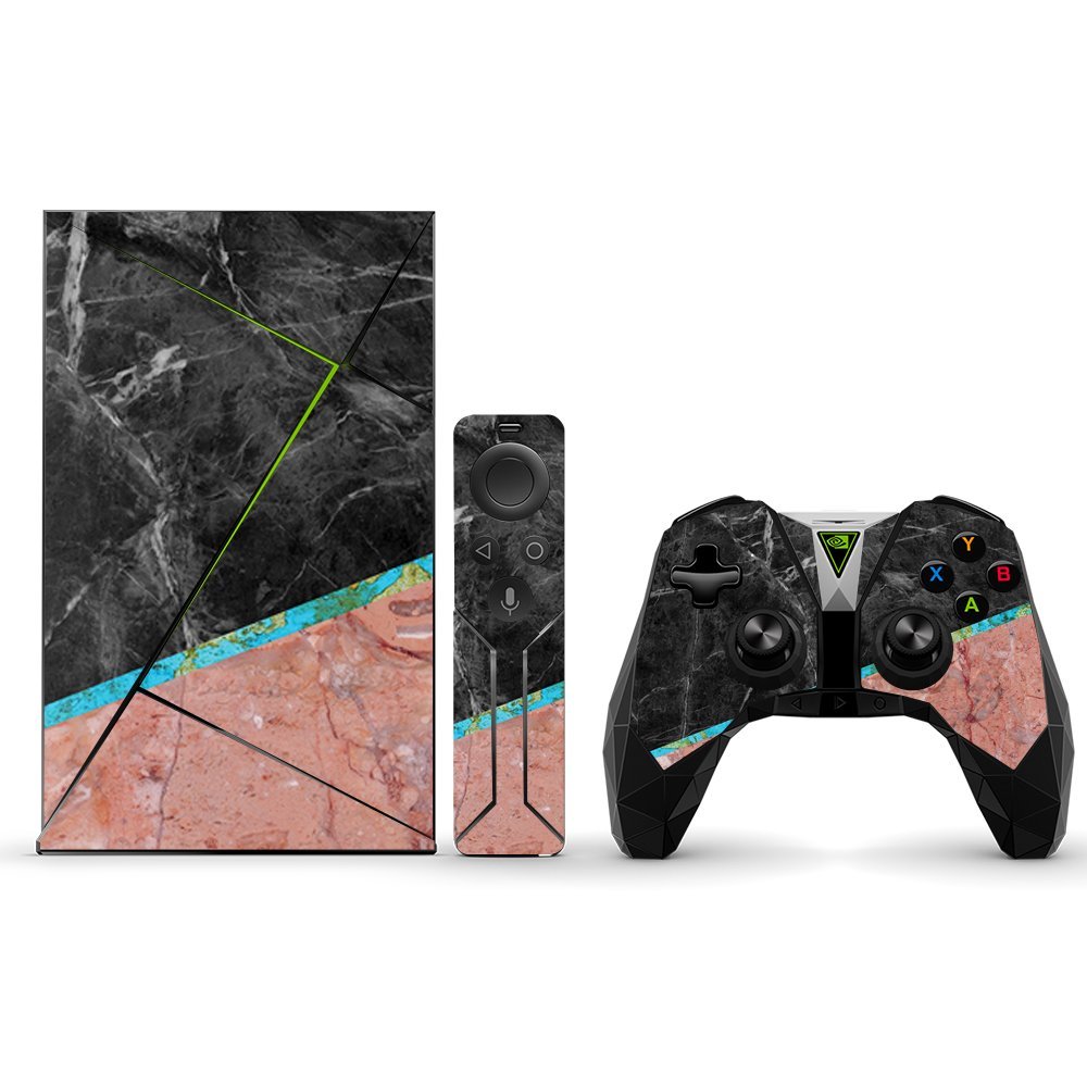 MightySkins Skin Compatible with NVIDIA Shield TV (2017) wrap Cover Sticker Skins Cut Marble