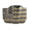 Green & Black USA Flag OWB Holster (Right-Hand, SW Shield 9/40 with TLR6 Laser) view 1