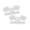 2X V8 Nailhead Engine Decal Sticker Compatible with Buick Hot Rod Race Vintage Classic Muscle Car 3 1/2 x 6 1/2 Inch White view 1