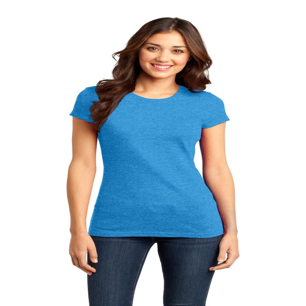 District Women's Fitted Very Important Tee S Heathered Bright Turquoise