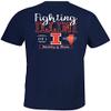 NCAA Illinois Illini Adult NCAA Sketchbook Comfort Color Short sleeve T-Shirt, Small, Denim view 2