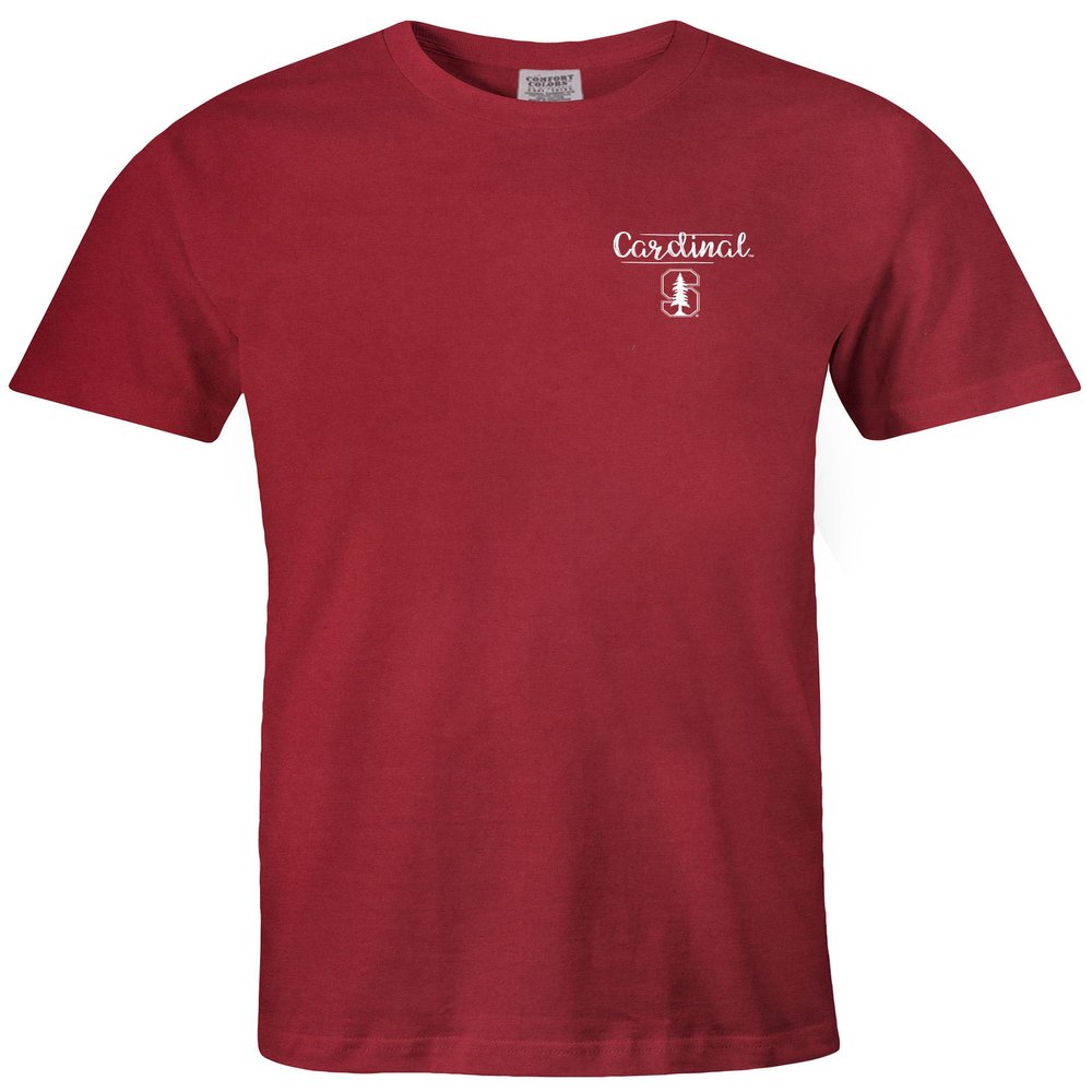 NCAA Stanford Cardinal Sketchbook Comfort Color Short Sleeve T-Shirt, Chili,XX-Large