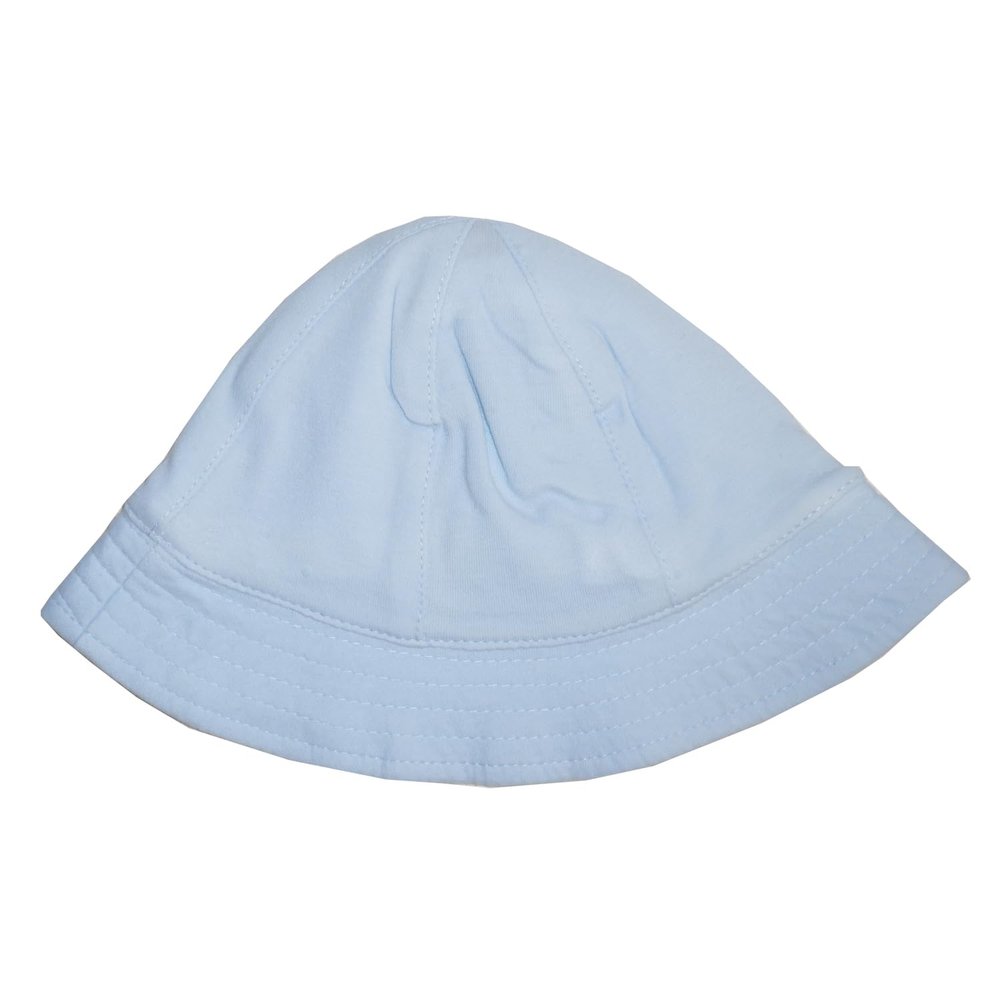 bambini 1140 Baby Unisex Cotton Interlock Snap Chin-Strap Sun Hat (12-18MO, Blue)