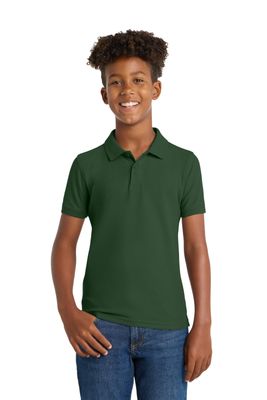 Port Authority Youth Core Classic Pique Polo Shirt Deep Forest Green