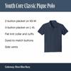 Port Authority Youth Core Classic Pique Polo Shirt Deep Forest Green view 4
