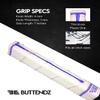 Buttendz TWIRL88 Hockey Stick Replacement Grip - Thin Knob Player Grip for Peak Control, Fits All Stick Sizes - Reusable Rubber Replacement Hockey Grip (White, Blue Drip) view 2