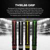 Buttendz TWIRL88 Hockey Stick Replacement Grip - Thin Knob Player Grip for Peak Control, Fits All Stick Sizes - Reusable Rubber Replacement Hockey Grip (White, Blue Drip) view 3