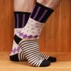 BambooMN Women's Polka Dot Stripe Socks - Black - 3 Pairs - Size 4-10 view 2