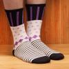 BambooMN Women's Polka Dot Stripe Socks - Black - 3 Pairs - Size 4-10 view 4