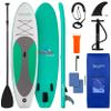 SereneLife Inflatable Stand Up Paddle Board - Wide Stable Design, Non-Slip Deck for Adults & Youth with Premium Paddle Board Accessories: Carry Bag, Dual Action Pump, Paddle, Ankle Leash - 10' view 1