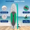 SereneLife Inflatable Stand Up Paddle Board - Wide Stable Design, Non-Slip Deck for Adults & Youth with Premium Paddle Board Accessories: Carry Bag, Dual Action Pump, Paddle, Ankle Leash - 10' view 3