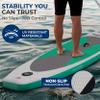 SereneLife Inflatable Stand Up Paddle Board - Wide Stable Design, Non-Slip Deck for Adults & Youth with Premium Paddle Board Accessories: Carry Bag, Dual Action Pump, Paddle, Ankle Leash - 10' view 4