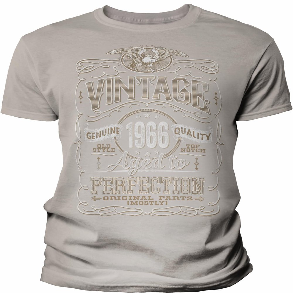 60th Birthday Gift Shirt for Men - Vintage 1966 Aged to Perfection - Sand-004-2X