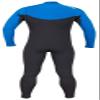 Hyperflex Men's VYRL 4/3mm Front Zip Fullsuit Black/Blue - XLS view 4