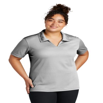 SPORT-TEK Women's Dri-Mesh V-Neck Polo White