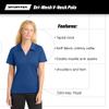 SPORT-TEK Women's Dri-Mesh V-Neck Polo White view 3