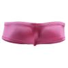 FEESHOW Men's Shiny Low Rise Bikini Briefs Bulge Pouch Cheeky Underwear Swimwear Hot Pink Medium (waistline:27.0-36.0") view 2