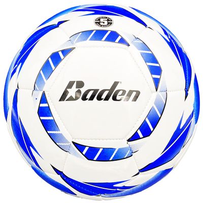 Baden Z-Series Soccer Ball | High-Performance, Durable Design for All-Season Play | Ideal for Training and Competitive Matches | Royal/White, Size 3