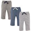 Hudson Baby Unisex Baby Cotton Pants and Leggings Navy Stripe, 18-24 Months