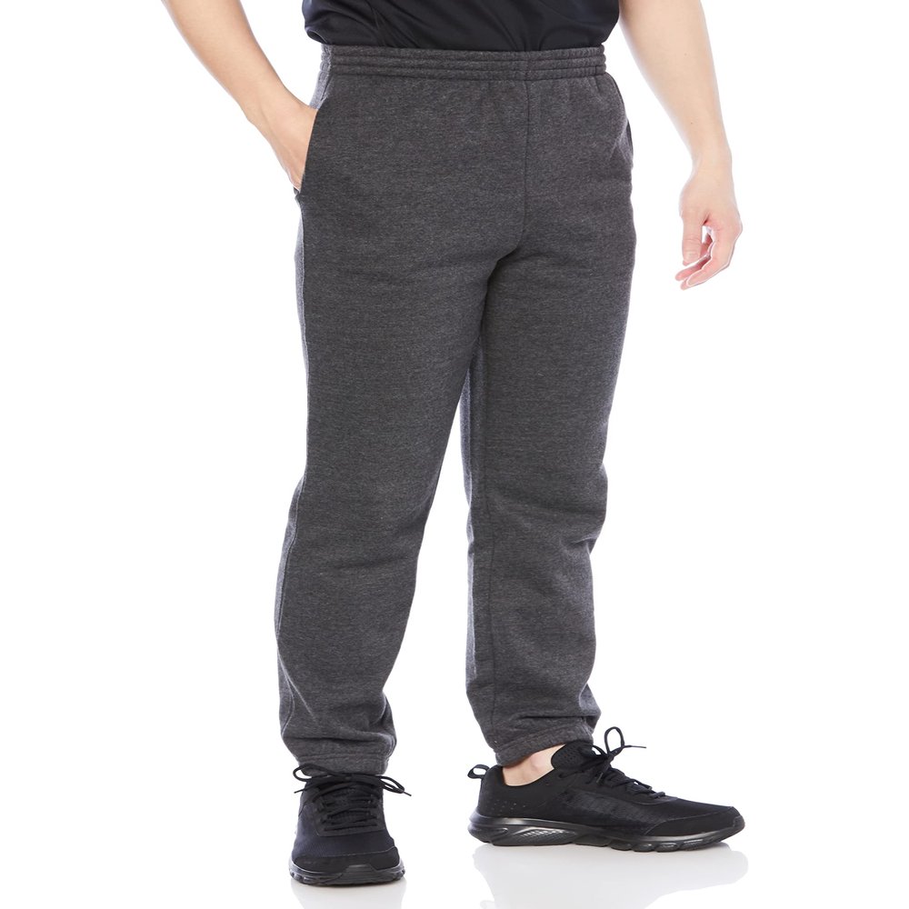 Amazon Essentials Sweatpants for Men, Medium Grey Heather Fleece, Closed Bottom, X-Large (Available in Big and Tall)