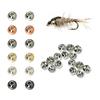 Aventik 50pc Brass Beads Tapered Hole Fly Tying Materials Lure Jig 10 Colors / 5 Sizes Fly Fishing (Black Nickle, 4.0 mm (5/32''))