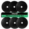 Black Bumper Plate Sets - 100 - 460 LBS of weights for Weightlifting & Strength Training | Durable, Bumper Plates For Olympic, Home & Gym Training Equipment with a Dead Bounce, Weight Plates Sets, Ideal for Power Lifting view 1