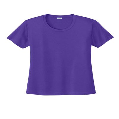 SPORT-TEK Women's PosiCharge Competitor Tee | Athletic Fit Workout T-Shirt, Spring & Summer Gym Fashion Purple