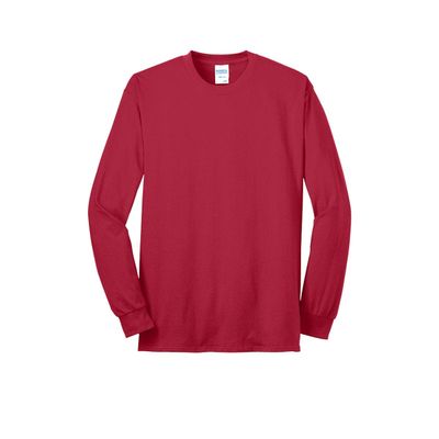 Port & Company Tall Long Sleeve Core Blend Tee Red