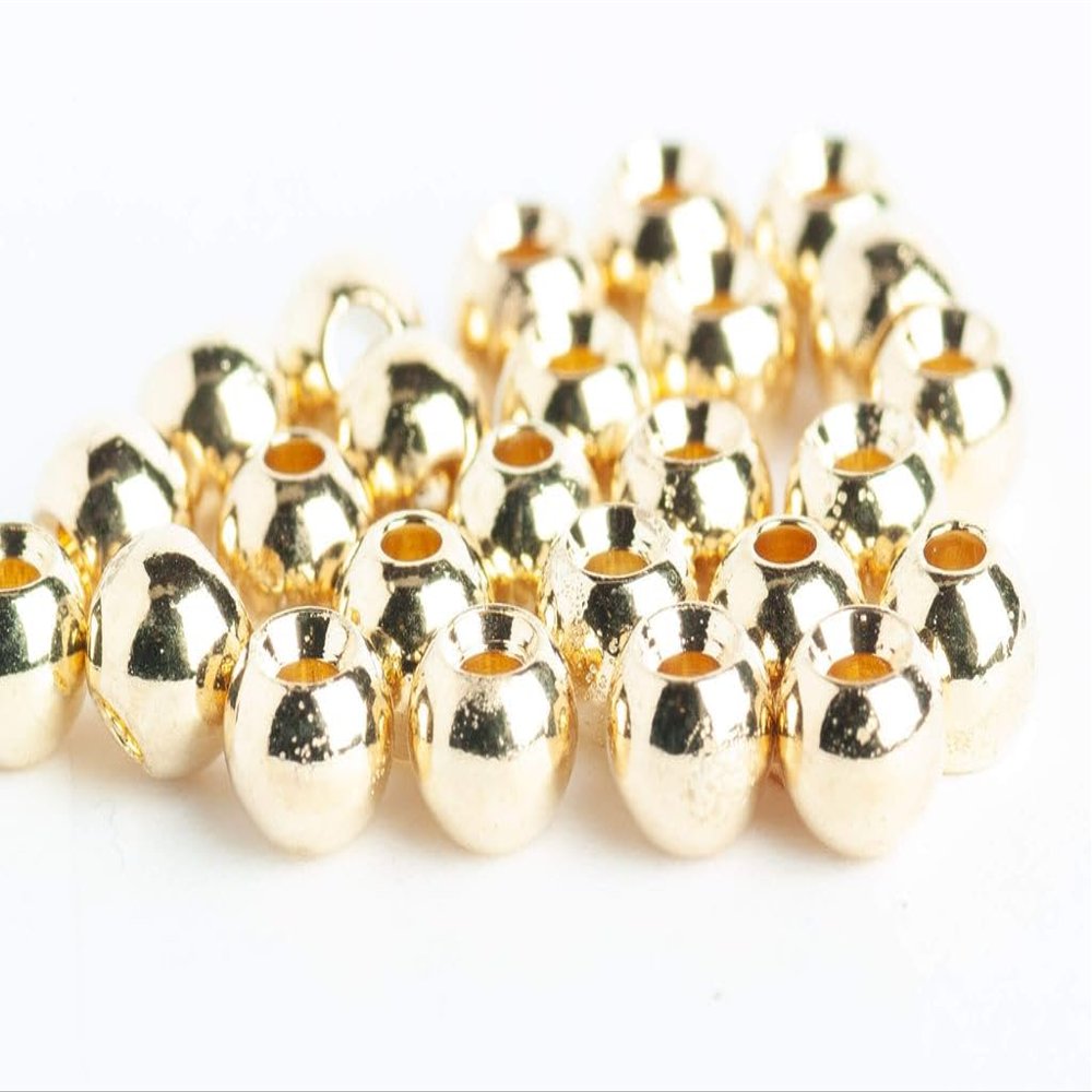 Blue Wing Olive Brass Beads for Fly Tying - 25 Pack (Gold, 3.8 mm (5/32"))