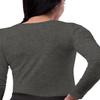 Sivvan Scrubs for Women - Long Sleeve Comfort Underscrub Tee - S8500 - Heather Charcoal - 2X view 3
