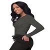 Sivvan Scrubs for Women - Long Sleeve Comfort Underscrub Tee - S8500 - Heather Charcoal - 2X view 4
