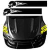 Skull Fender Hash Mark Bars Vinyl Racing Stripes Graphic Decals 5" (Fits Ford Mustang & Shelby) Driver Side - Blue view 1