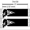 Skull Fender Hash Mark Bars Vinyl Racing Stripes Graphic Decals 5" (Fits Ford Mustang & Shelby) Driver Side - Blue view 2