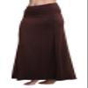 Urban CoCo Women's Stylish Spandex Comfy Fold-Over Flare Long Maxi Skirt (L, Rum Raisin) view 3