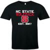 NCAA North Carolina State Wolfpack Est Stack Jersey Short Sleeve T-Shirt, Black,Small view 1