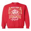 Never Underestimate Who was Born in August Funny DT Crewneck Sweatshirt (X Large, Red) view 1