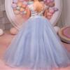 BessDress Beads Pageant Gown Lace Formal Party Dresses for Princess BD222 view 2